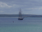 Harbour Beach - St Ives - Tall Ship In The Bay