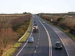 Approach to St Ives on the A30 Hayle 