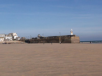Film - Low Tide - Blue Winter Skies - St Ives Harbour Film - Low Tide - Blue Winter Skies - St Ives Harbour